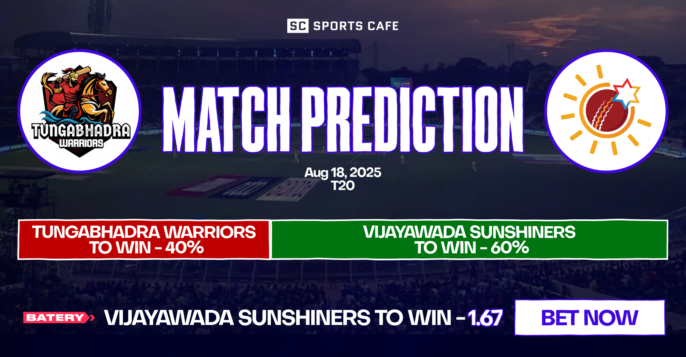 Tungabhadra Warriors vs Vijayawada Sunshiners